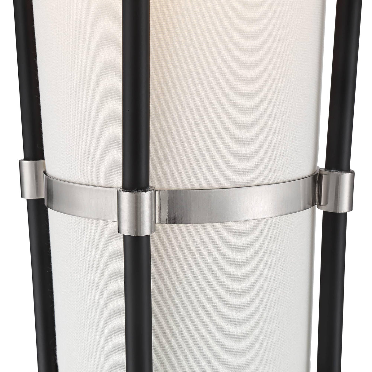 Flute 64" Tall Satin Black Floor Lamp with Smart Socket