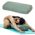 Yoga Bolster Pillow, Supportive Cushion for Restorative Yoga (Sage)