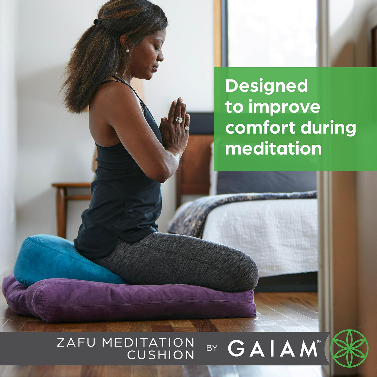 Zafu Meditation Cushion, Buckwheat Hull (Maroon)
