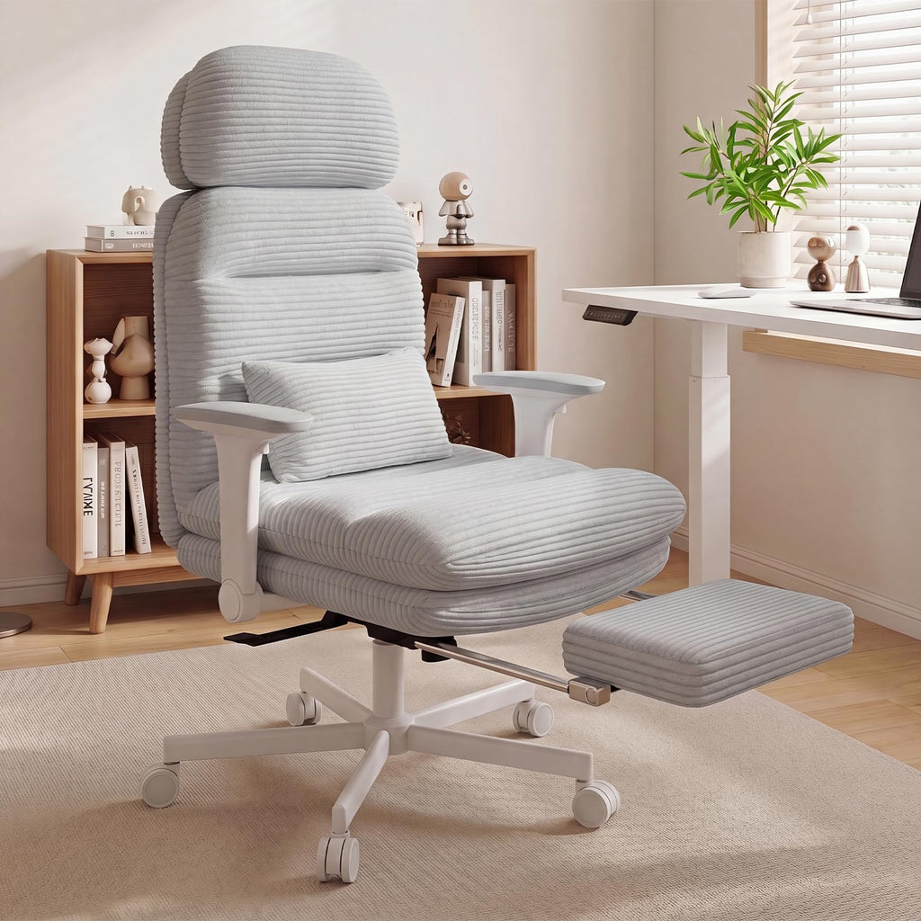 Criss Cross Legged Office Chair with Flip-up Arms, Footrest, G800 Plus