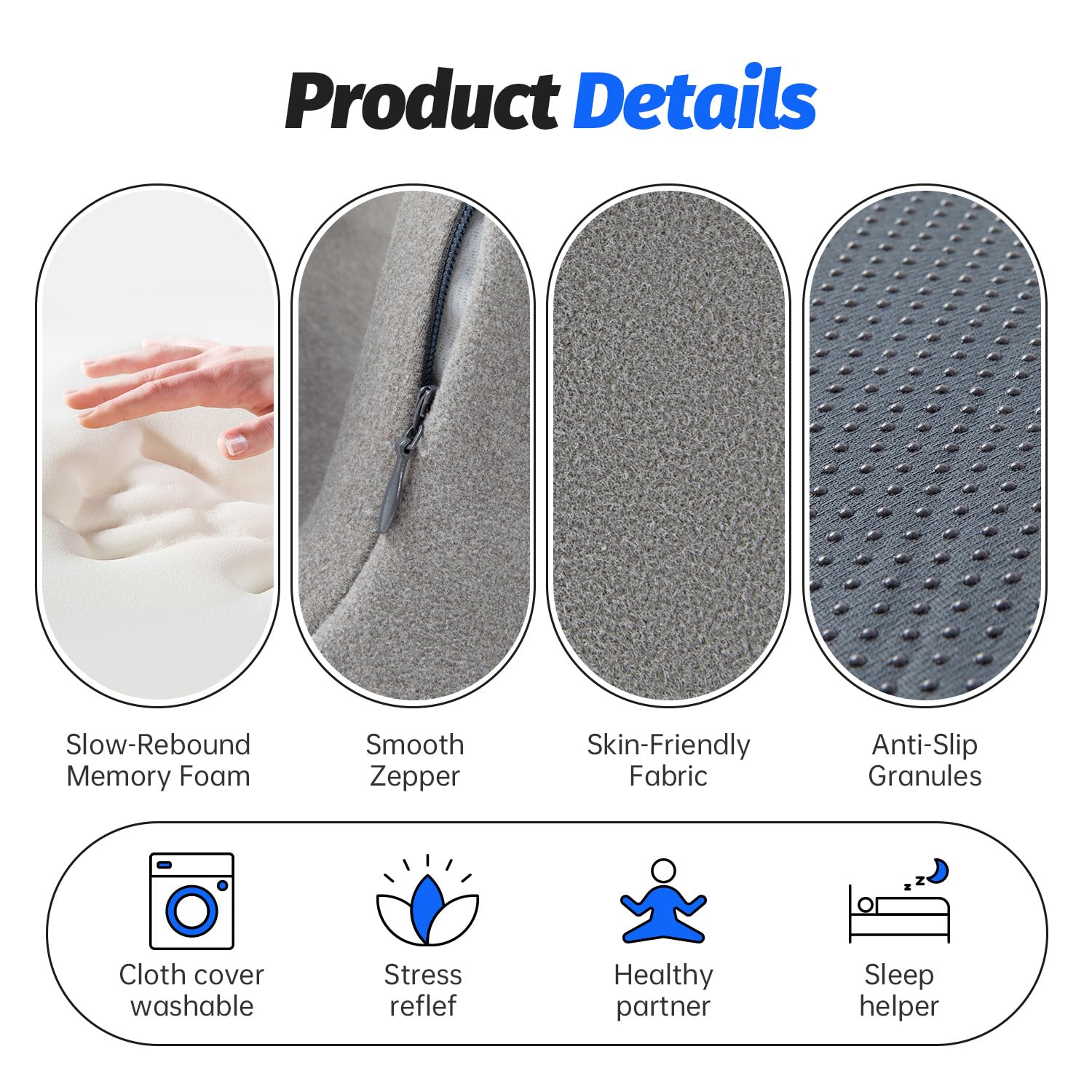 Headrest Office Chair Neck Pillow Ergonomic Memory Foam Desk Pillow for Napping - Multifunctional Comfort for Adult Workstations,Neck Support Pillow Chair for Car, Office, Gaming
