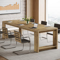 7 ft Conference Table for 6 to 8 People, Modern Rectangle Meeting Room Desk for Boardroom, Home Office (1, Oak)