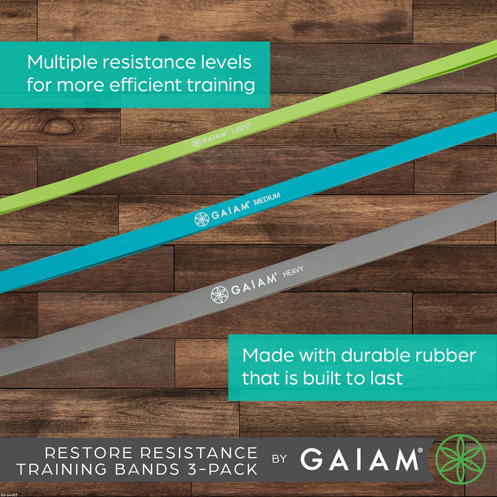 Restore Resistance Training Workout Pull Up Bands 3 Pack - Extra-Strong Durable Progressive Resistance Exercise Loop Cords for Assisted Pull Ups and Strength Bands Training