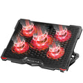 Laptop Cooling Pad for 17.3" Notebook, Red 5 Fans