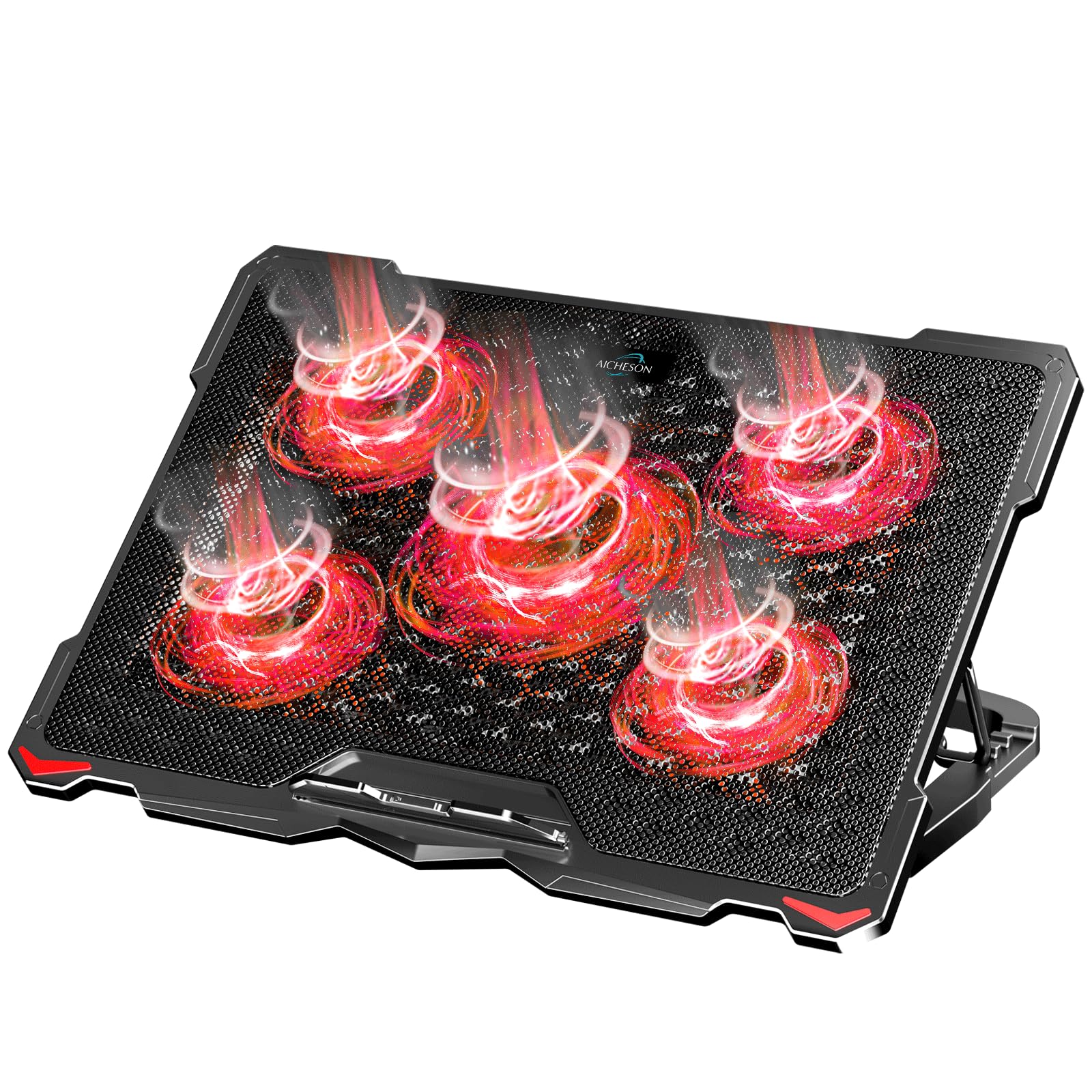 Laptop Cooling Pad for 17.3" Notebook, Red 5 Fans