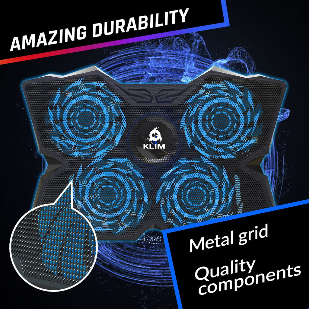 Laptop Cooling Pad - More Than 500,000 Units Sold - New Version - Powerful Rapid Action Laptop Cooler - Laptop Stand with 4 Cooling Fans - 2 USB Ports - PC Mac PS5 PS4 Xbox One - Diamond