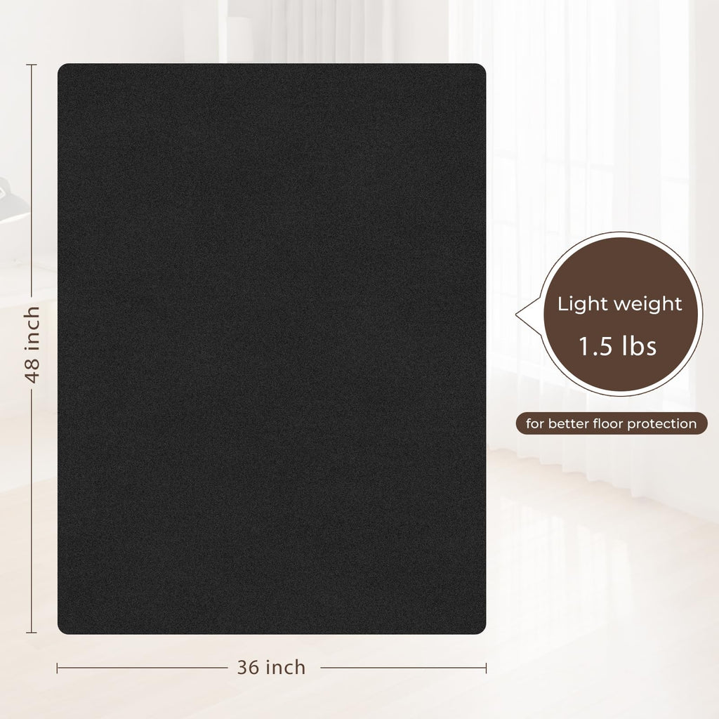 Office Chair Mat,Hardwood Floor Chair Mat Suitable for Hardwood and Tile Floors,Large Non-Slip Floor Protection Mat,Does Not Pill,Black(36"x48")