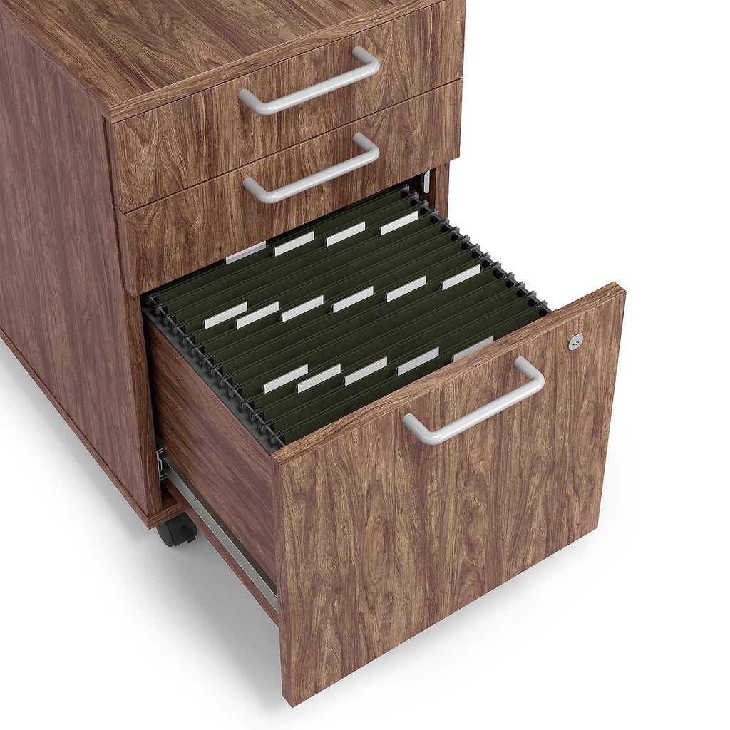 Essentials Mobile Pedestal File, 3-Drawer, Espresso