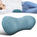 Lumbar Support Pillow for Office Chair, Memory Foam Lumbar Pillow for Lower Back Pain Relief (Blue)