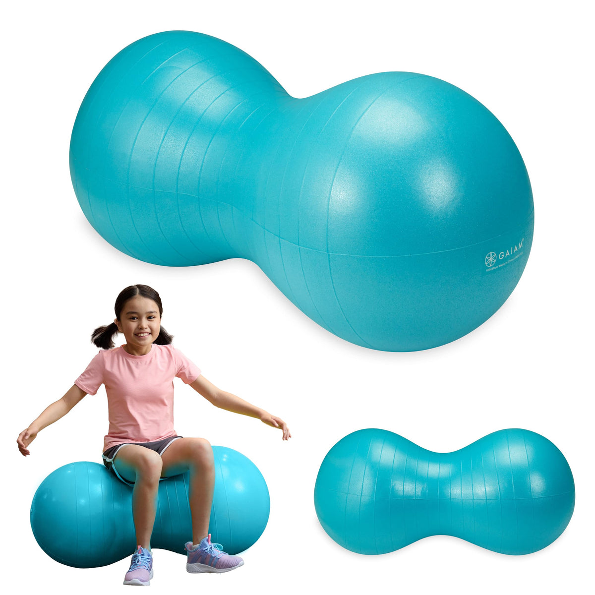 Kids Peanut Ball Chair, Flexible Seating for Classroom (Blue)