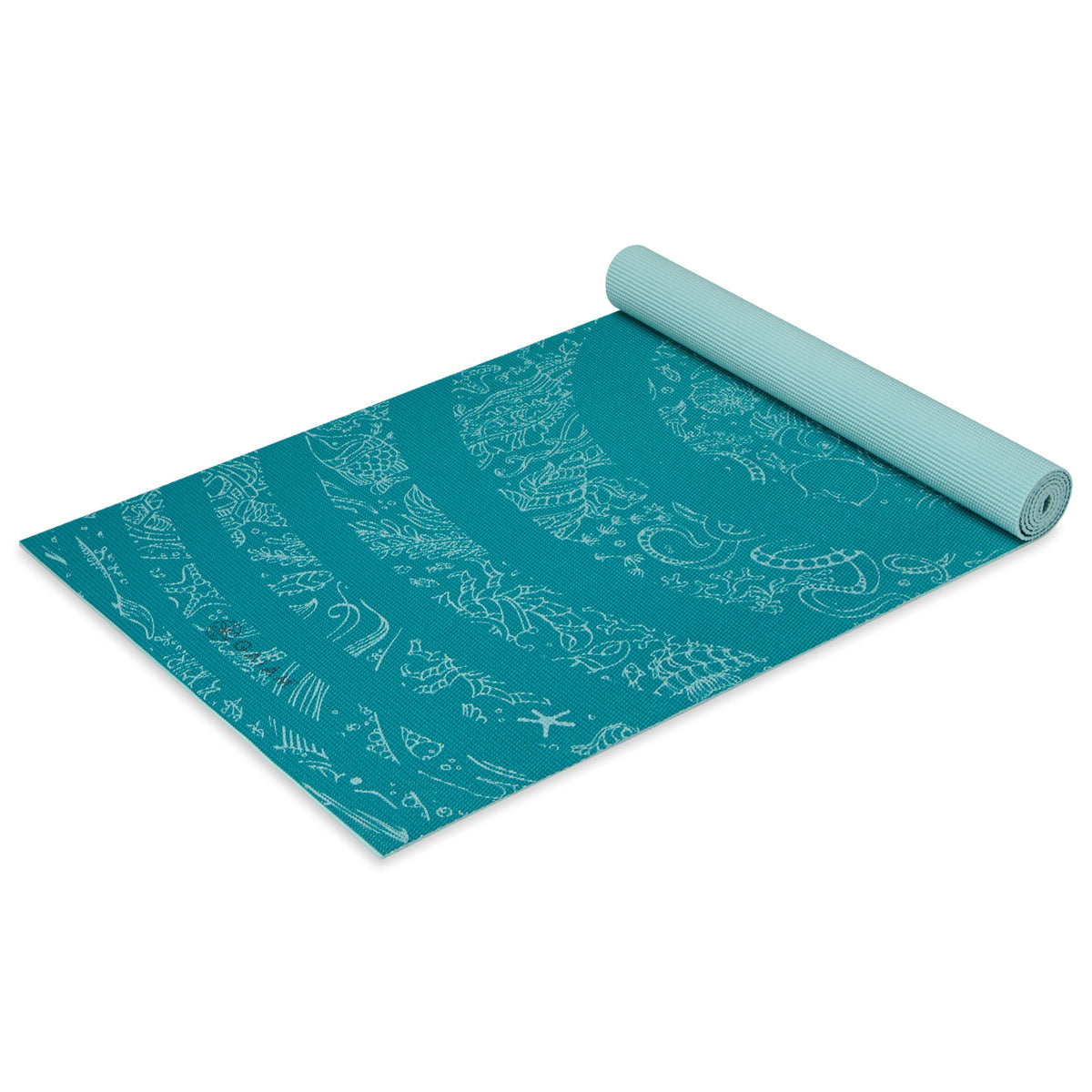 Yoga Mat Classic Print, 4mm Non-Slip Mat (Under The Sea)