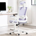 Ergonomic Office Chair, 400 LBS Desk Chair with Adjustable Lumbar Support, High Back Breathable Mesh Computer Chair Rolling Work Swivel Task Chairs, Comfy Home Office Desk Chair (Lavender)