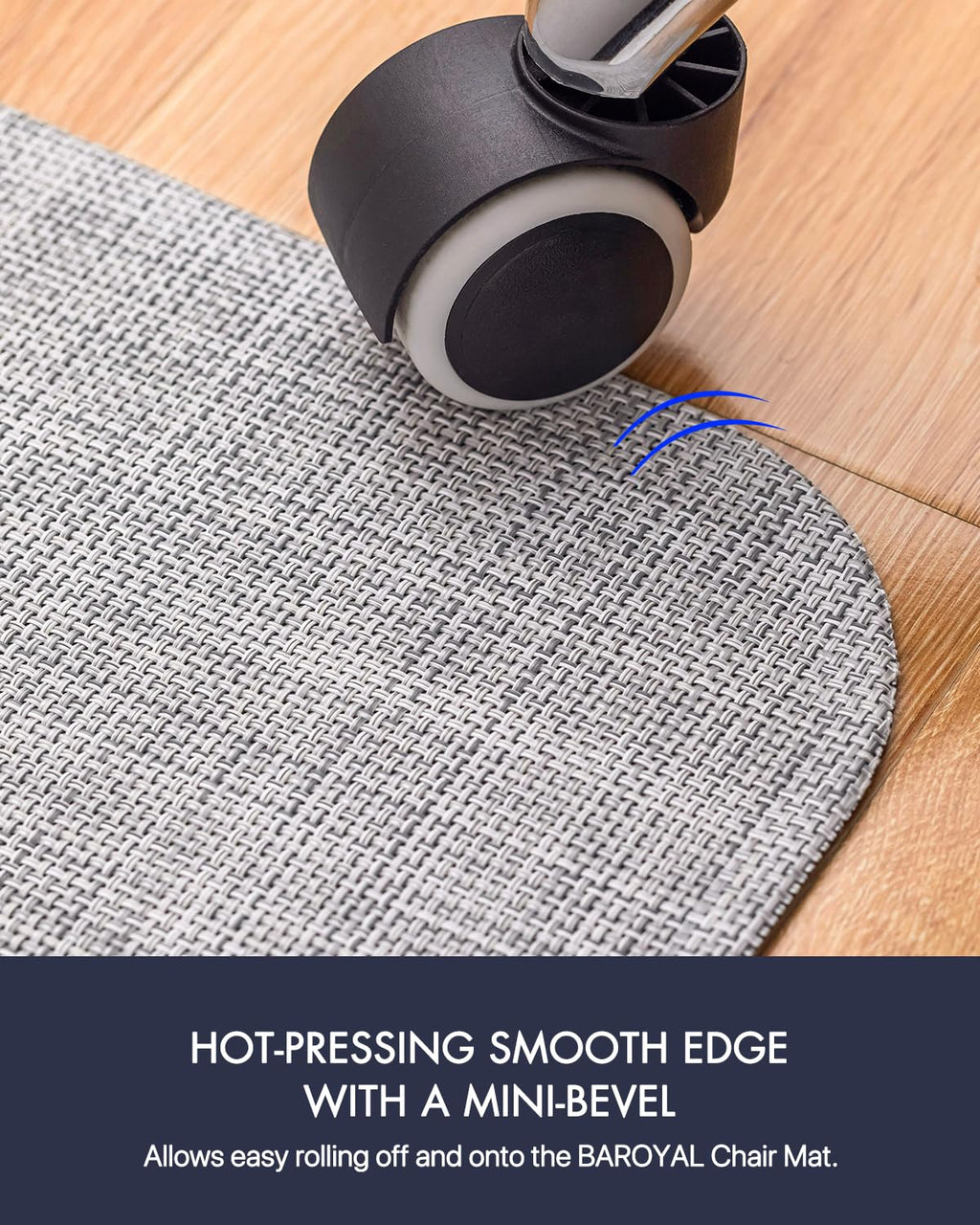 Office Chair Mat for Hardwood Floor Under Desk Computer Rolling Chair Mat for Wood/Tile Floor Non-Slip Heavy Duty Desk Rug PVC Plastic Hard Floor Protector 36" x 48" (Mist)