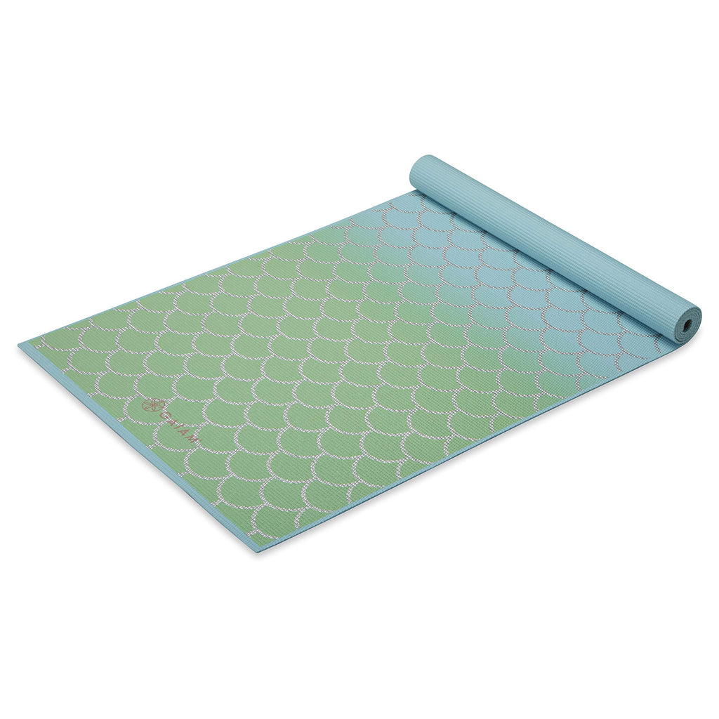 Kids Yoga Mat, Fun Prints, Non-Toxic, 60"x24", 3mm (Metallic Mermaid)