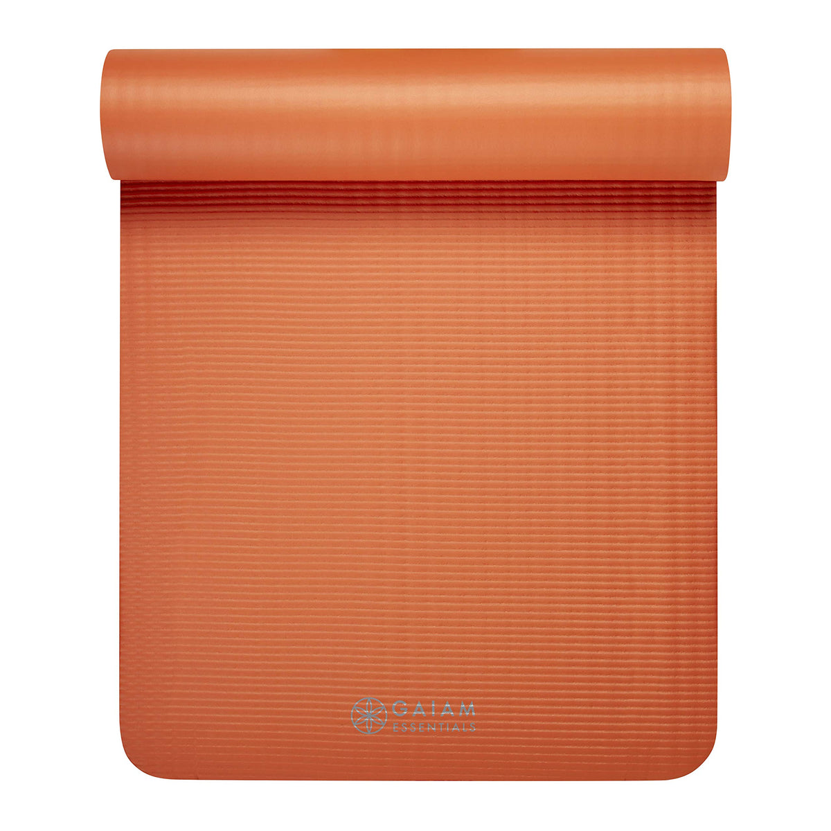 Essentials Thick Yoga Mat Fitness & Exercise Mat with Easy-Cinch Carrier Strap, Orange, 72""L X 24""W X 2/5 Inch Thick-10mm