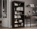 Solid Wood Bookcase - 6-Tier Floor Standing Bookshelf - 71.5" H x 32" W - Espresso, Tall Bookcase - 100% Eco-Friendly Wooden Storage Shelf for Living Room - Modular Cabinets