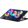 Laptop Cooling Pad, Laptop Cooler with 5 Quiet Fans for 12"-17" Computer PC Notebook Gaming Laptop Fan, Height Adjustable Laptop Cooling Stand Laptop Accessories (Mulit Colors)