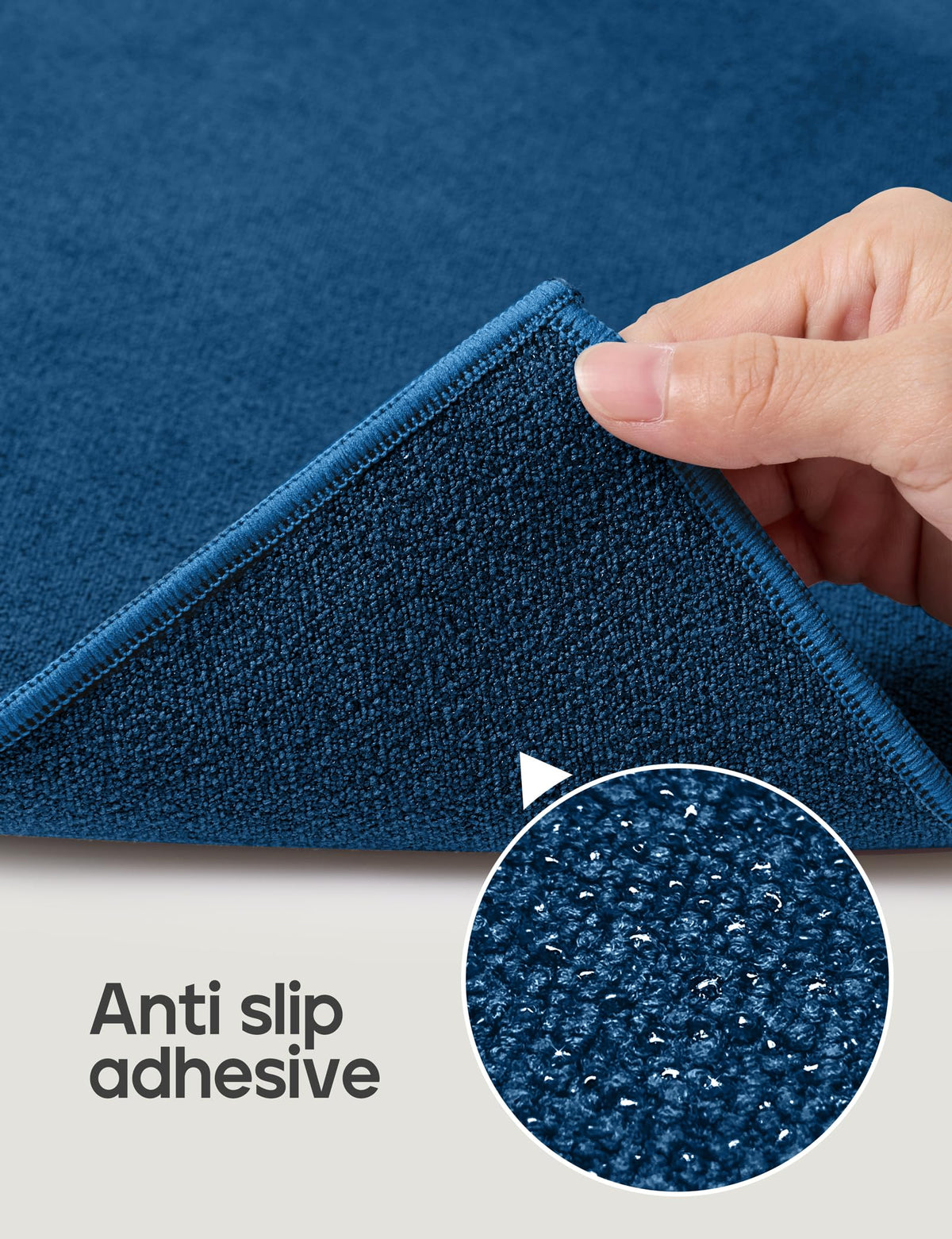 Yoga Mat Towel Non Slip for Hot Yoga Towel with Silicone Grip & Free Spray Bottle, 72"X26" Extra Large Microfiber Yoga Towel for Bikram, Pilates, Fitness (Blue)