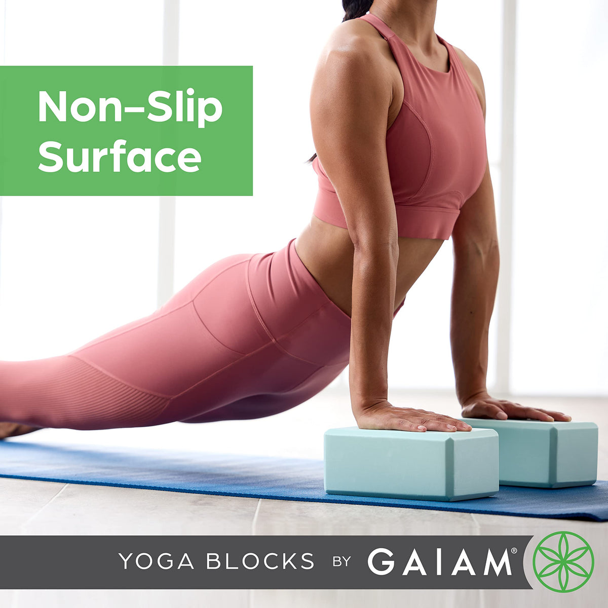 Yoga Block, EVA Foam for Balance & Stretch (1 Block, Blue Shadow Pt)