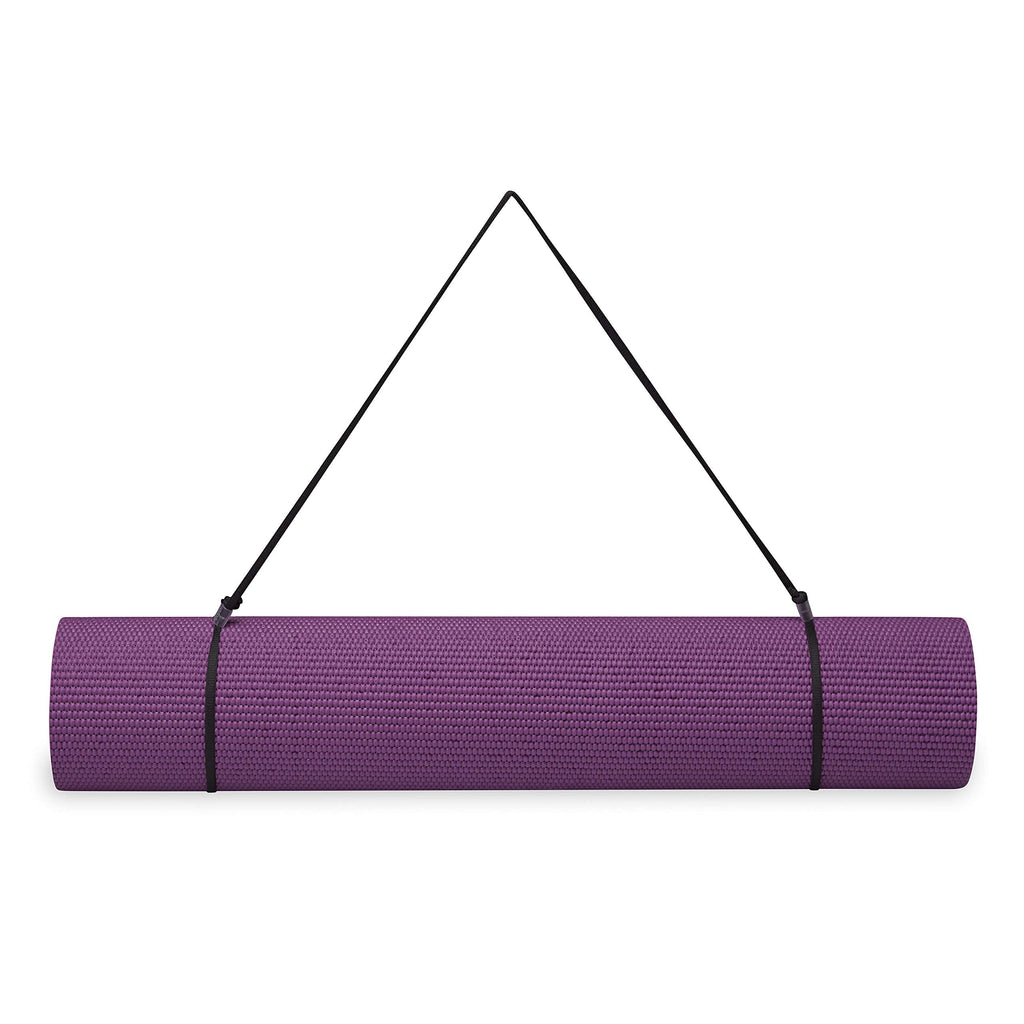 Essentials Yoga Mat, 6mm Non-Slip with Carrying Sling (Purple)