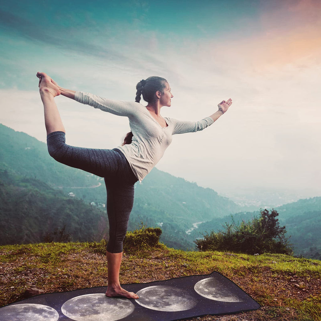 Non Slip Hot Yoga Towel, 70"x26", Moon Cycle