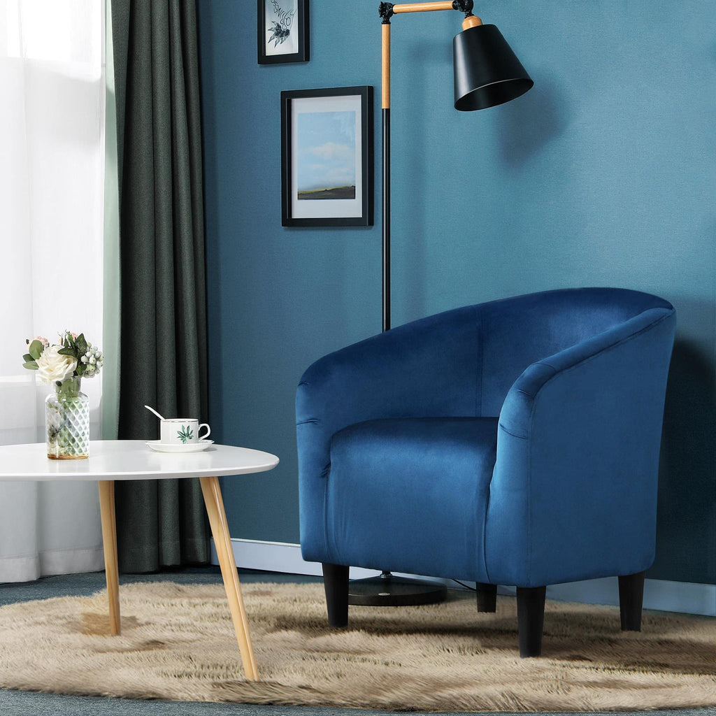 Accent Barrel Chair, Velvet Club Chair, Furry Sherpa Elegant Armchair with Cozy Soft Padded, Suitable for Living Room Bedroom Reception Room Office, Pagoda Blue