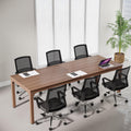 6.5 FT Conference Room Table, 78.74" W x 27.56" D Large Office Conference Table, Modern Seminar Meeting Table Desk for Boardroom, Meeting Room (1, Walnut)