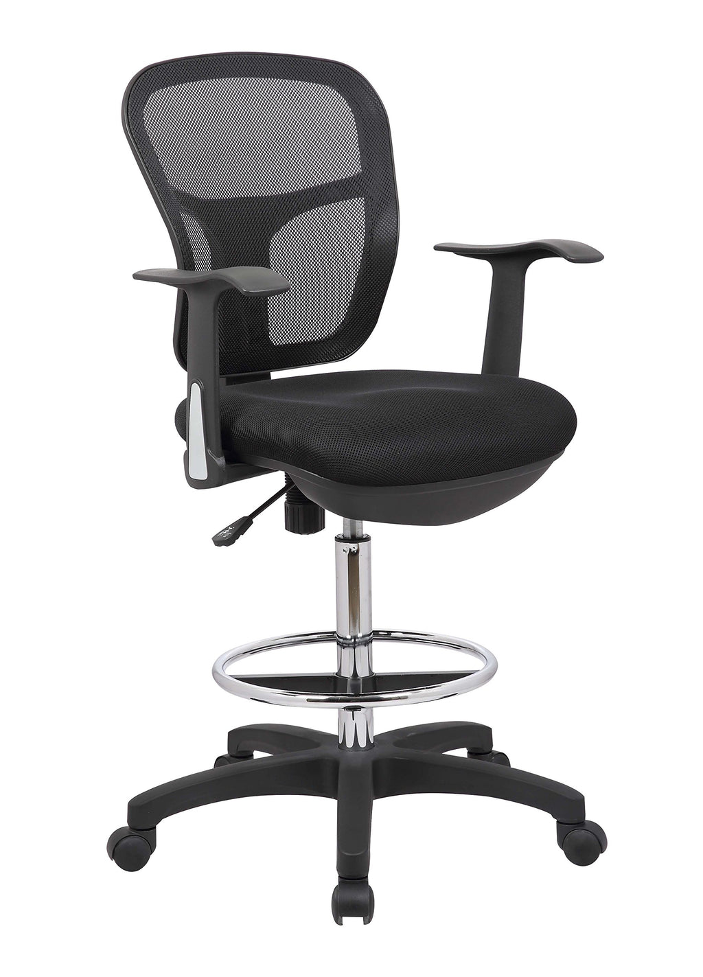 Drafting Chair Tall Office Chair with Arms Executive Ergonomic Standing Desk Chair with Anti Scratch Wheels and Footrest