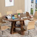 43.3in-59in Extendable Round Conference Table for 4-6 People,Wooden Oval Meeting Room Table with Removable Leaves,Space Saving,Office Table with Storage Shelf for for Office Conference Room