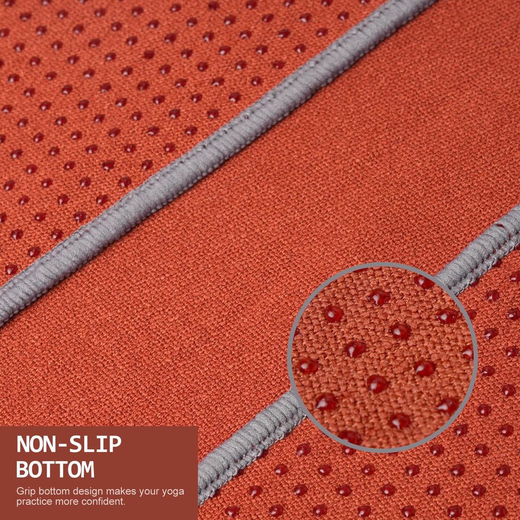Non Slip Hot Yoga Mat Towel with Grip Dots, 72" x 24"