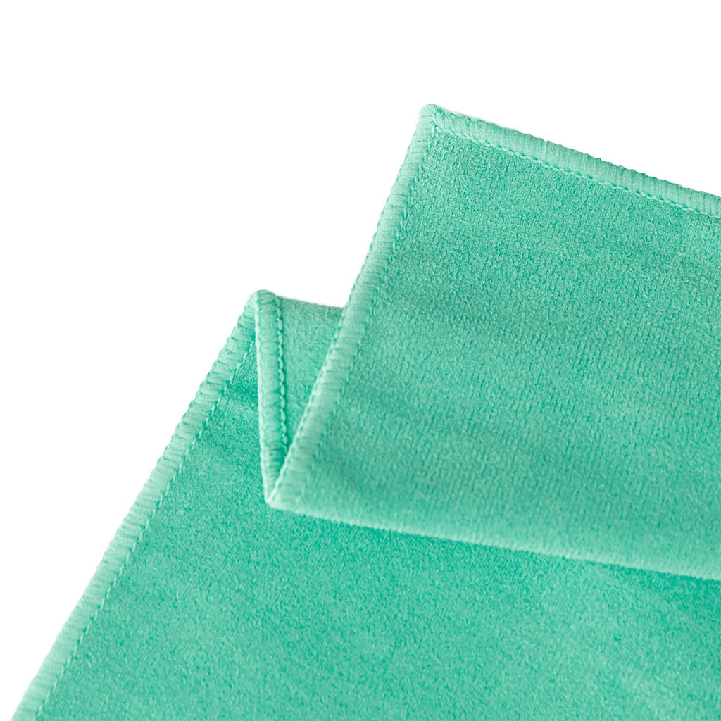 Hot Yoga GoSweat Microfiber Hand Towel in Super Absorbent Premium Teal Suede for Bikram, Pilates, Gym, and Outdoor Sports. 16 x 26.5 inches.