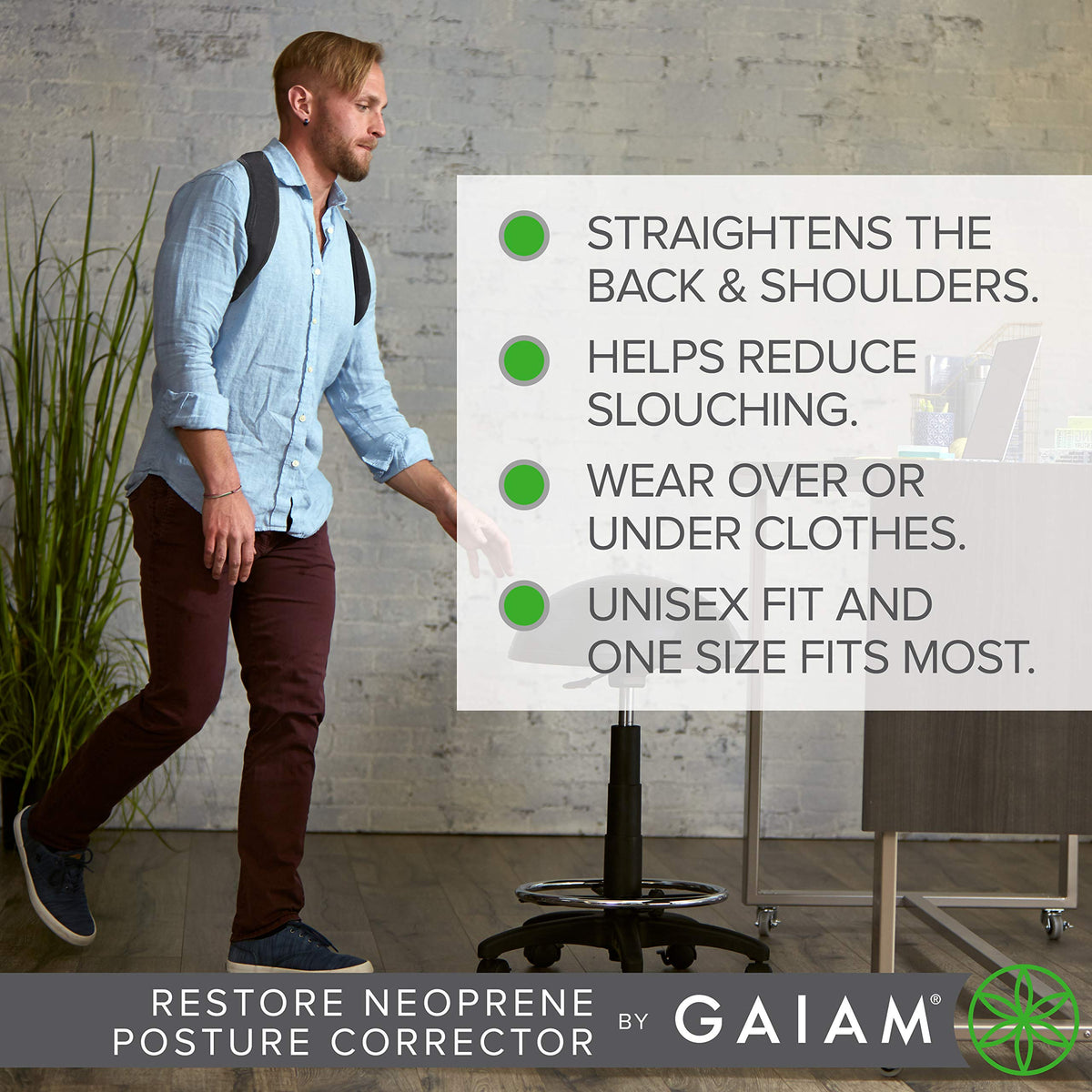 Restore Posture Corrector for Women & Men - Neoprene Support with Adjustable Straps (Pack of 12)