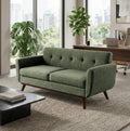 65.2" W Loveseat Sofa, Solid & Easy to Install Small Couch for Bedroom Office Apartment, Green