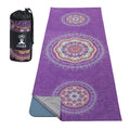 Yoga Towel, Non-Slip Quick-Dry Mat Towel, Purple Mandala