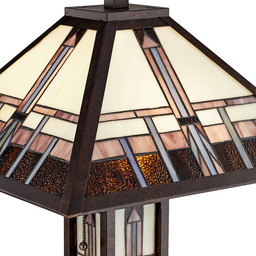 Geometric 60 1/2" Glass Night Light Floor Lamp Living Room