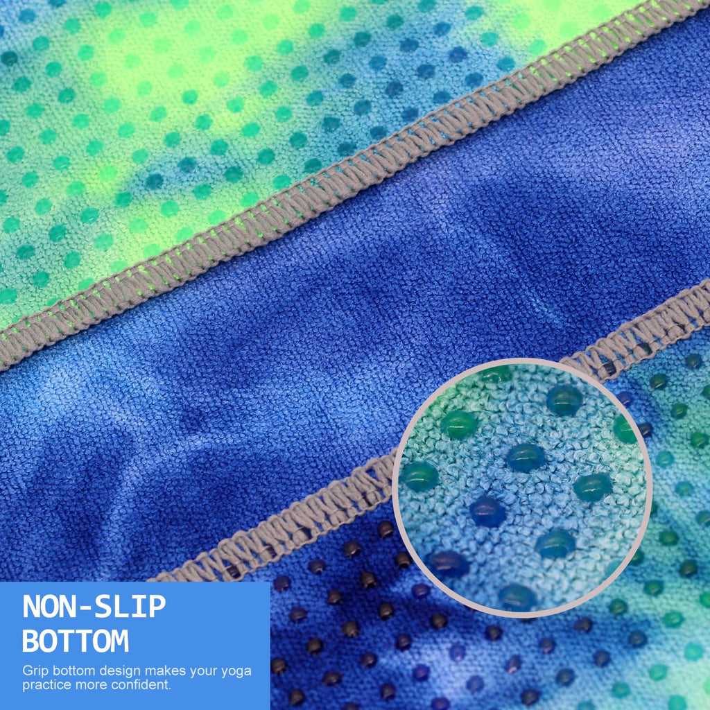 Non Slip Hot Yoga Mat Towel with Grip Dots, 72" x 24"
