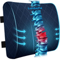 Lumbar Support Pillow for Office Chair Back Support Lumbar Pillow for Car, Gaming, Office Chair - Improve Sitting Posture & Back Pain Relief, Memory Foam, Adjustable Straps, Blue