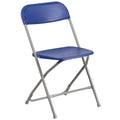 Hercules Series Plastic Folding Chair - Blue - 650LB Weight Capacity Comfortable Event Chair - Lightweight Folding Chair