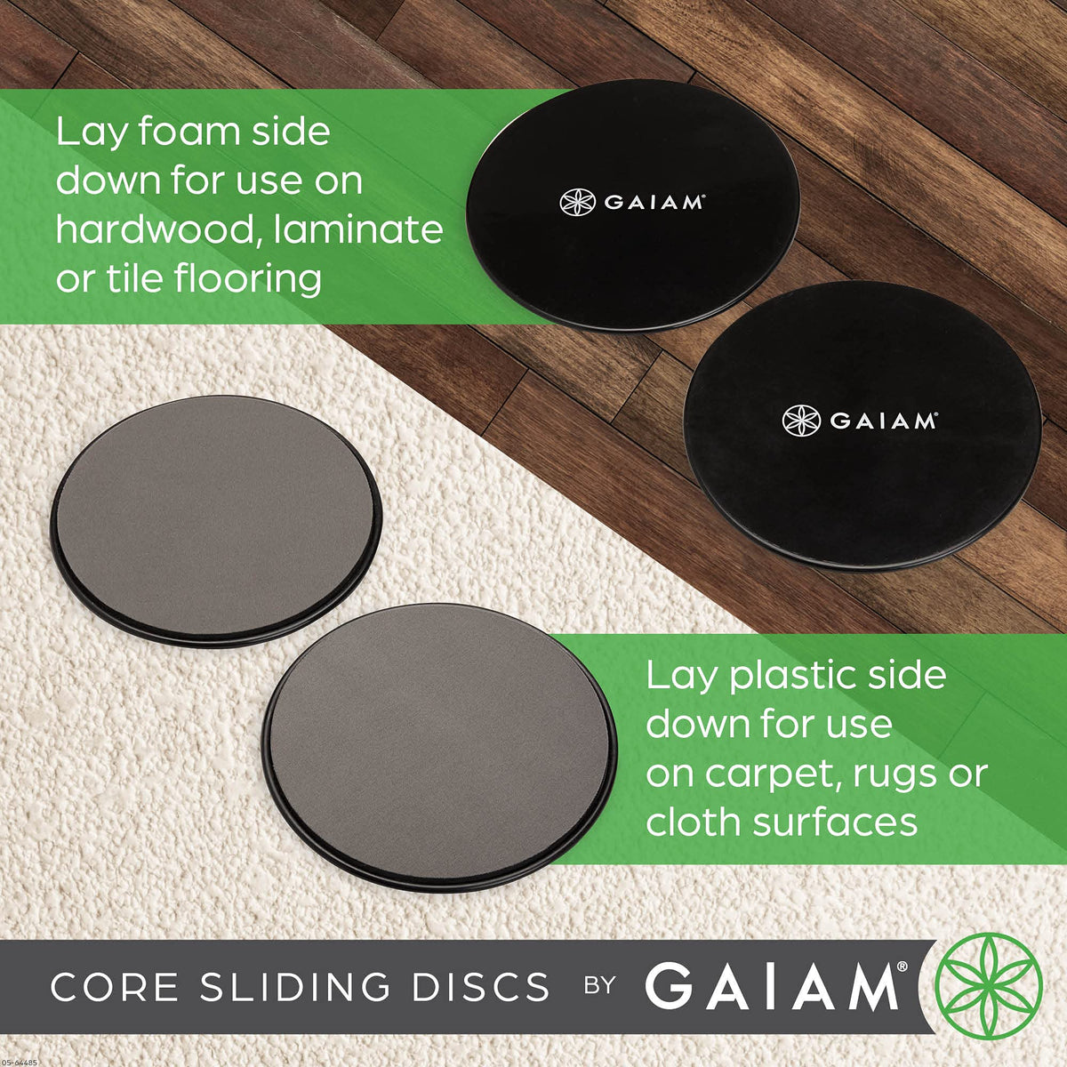 Core Sliding Discs, Dual-Sided Ab Sliders, Set of 2
