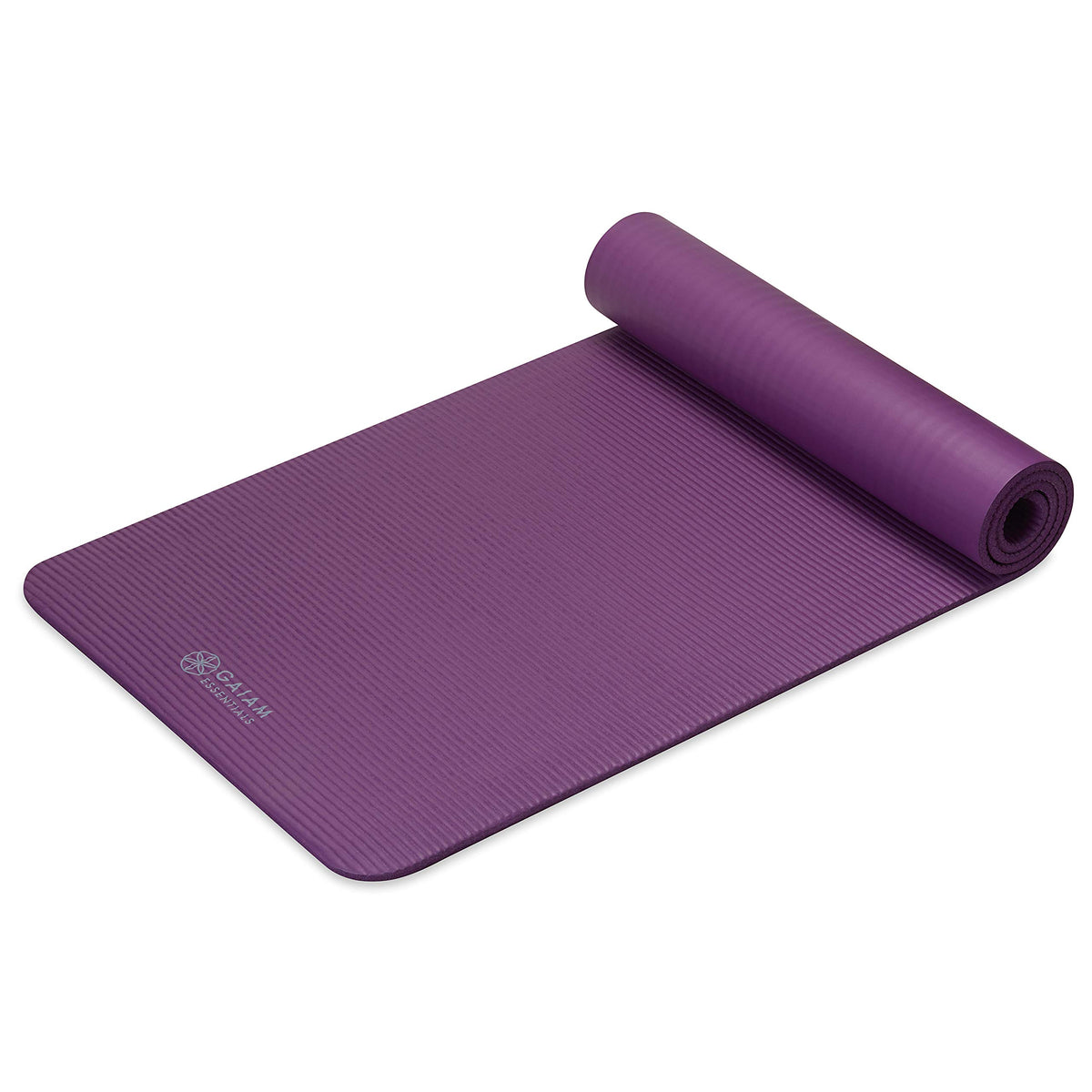 Essentials Thick Yoga Mat Fitness & Exercise Mat with Easy-Cinch Carrier Strap, Purple, 72"L X 24"W X 2/5 Inch Thick, 10mm