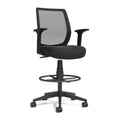 Drafting Stool, Mesh, Ergonomic, Adjustable Height, Swivel, Black