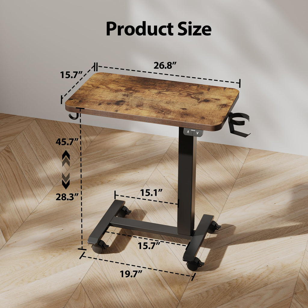 26*16 Inch Height Adjustable Electric Standing Desk, Rustic Brown