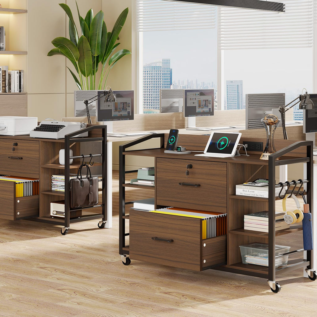 44" File Cabinet with Lock, Filing Cabinet fits Legal/Letter Size