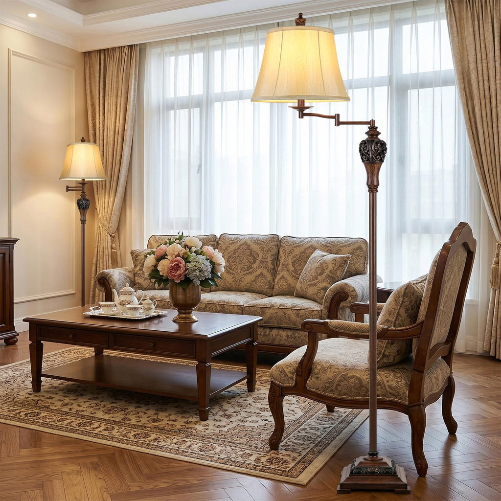 Vintage Floor Lamp for Living Room, Traditional Tall Standing Lamp