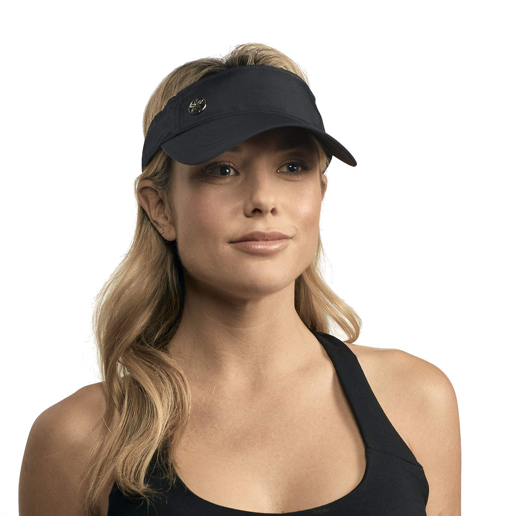 Classic Fitness Sun Visor, Moisture-Wicking, Women (Black)