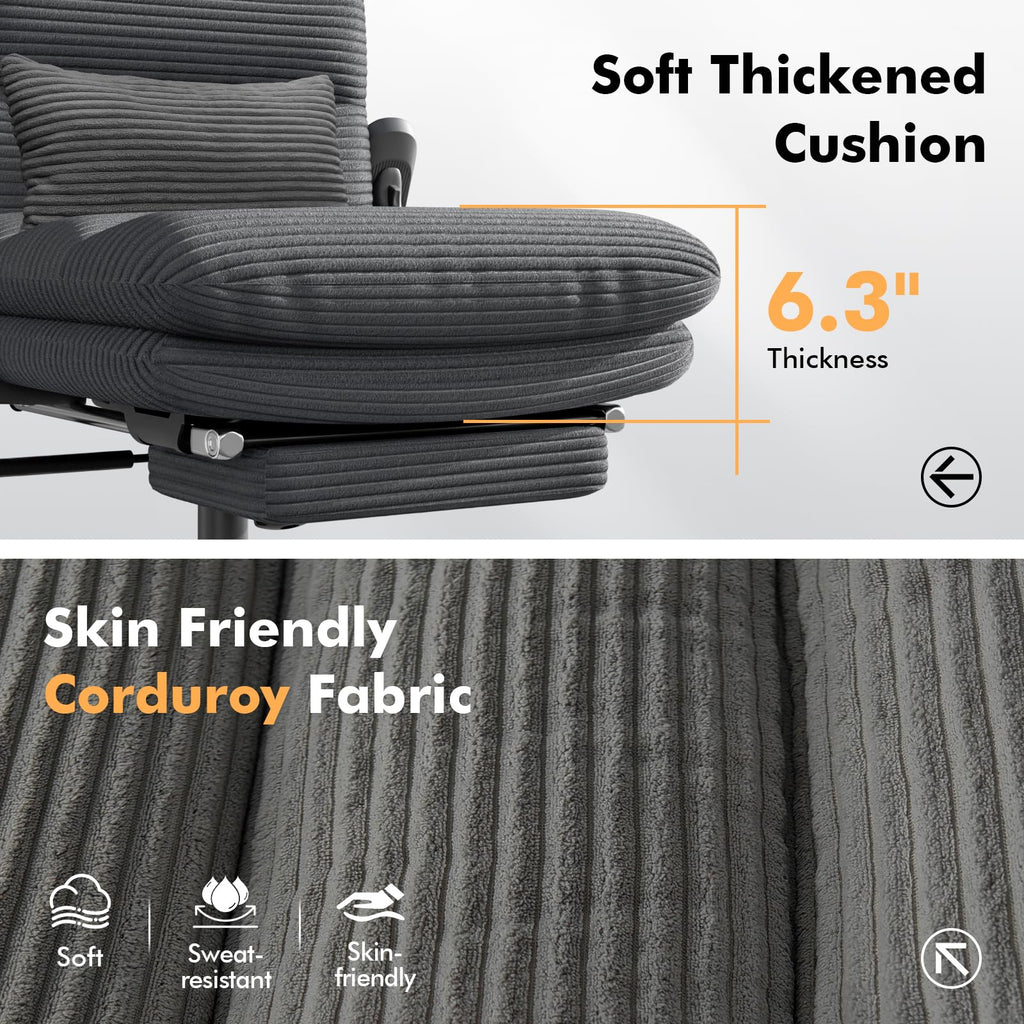 Criss Cross Legged Office Chair with Flip-up Arms, Footrest, G800 Plus