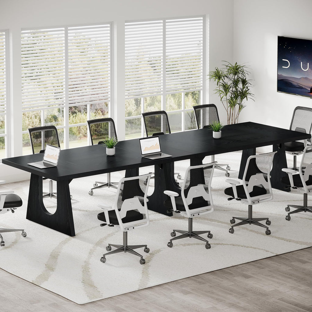 70.86" Rectangular Conference Table for 6-8 (Black)