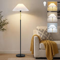 Floor Lamps for Living Room, 59.5" Pleated Modern Standing Lamp,Linen Shade