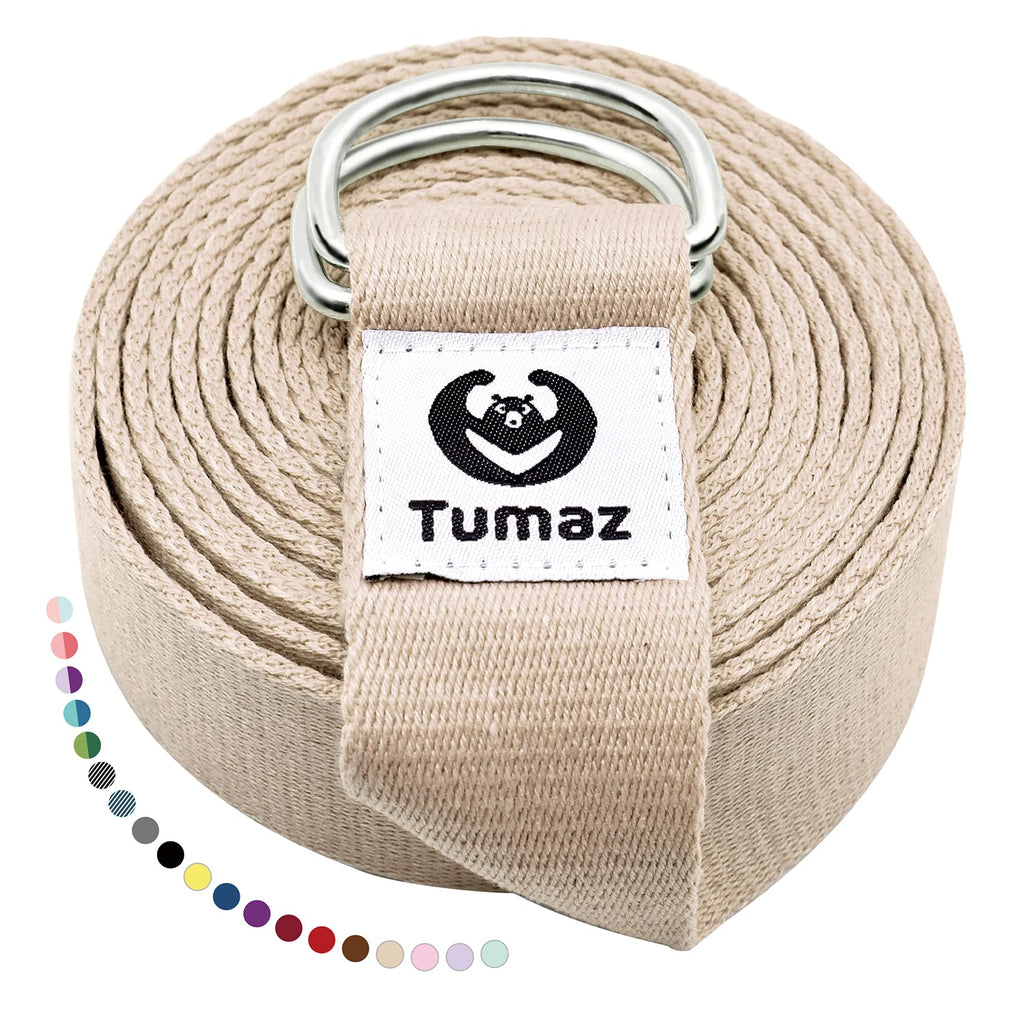 Yoga Strap for Stretching with Adjustable D-Ring, 6/8/10 ft