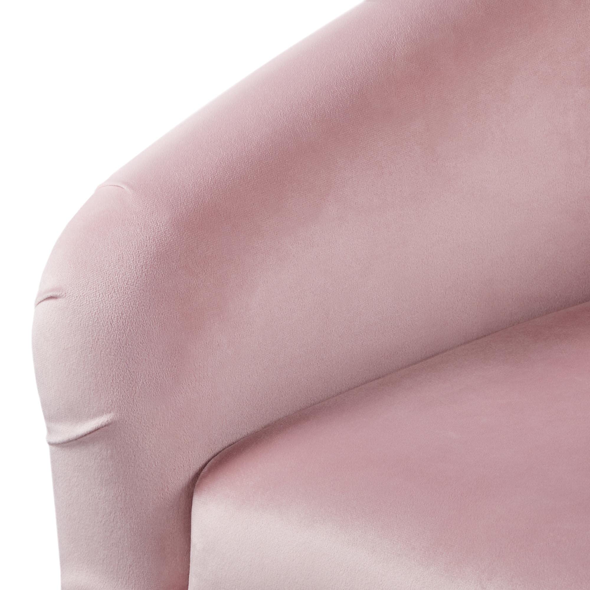 Accent Barrel Chair, Boucle Fabric Club Chair, Furry Sherpa Elegant Armchair with Cozy Soft Padded, Suitable for Living Room Bedroom Reception Room Office, Pink